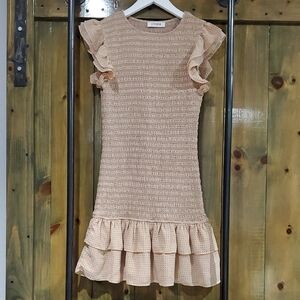 Storia Peach Ruffle Dress